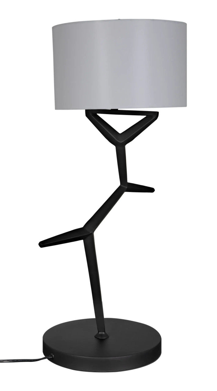 Noir Arizona Lamp with Shade in Matte Black LAMP790SH