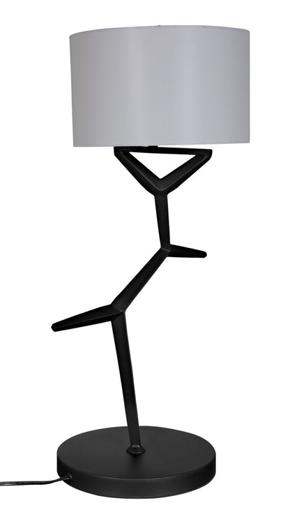 Noir Arizona Lamp with Shade in Matte Black LAMP790SH