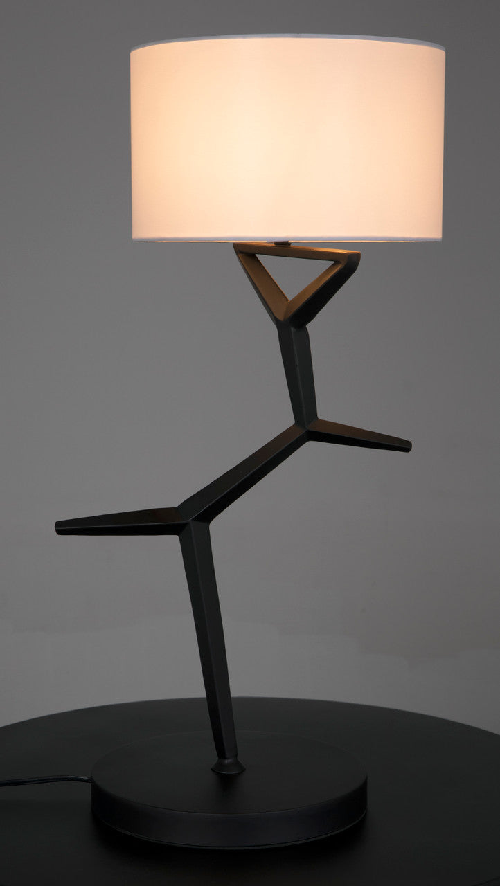 Noir Arizona Lamp with Shade in Matte Black LAMP790SH