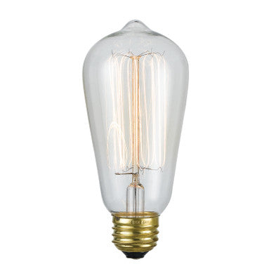 CAL Lighting Edison Bulb,E26,120V,St18,360 Lumen Clear & Chrome LB-7147-60W