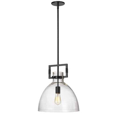 Dainolite 1 Light Incandescent Matte Black Pendant LBY-141P-MB