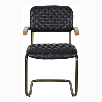 Noir 0045 Arm Chair in Dark Walnut and Antique Brass LEA-C0045B