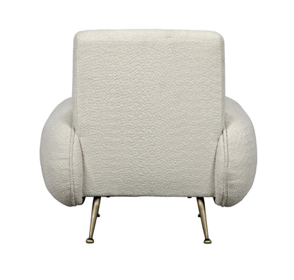 Noir Hera Chair in Antique Brass and Off White fabric LEA-C0454-1D