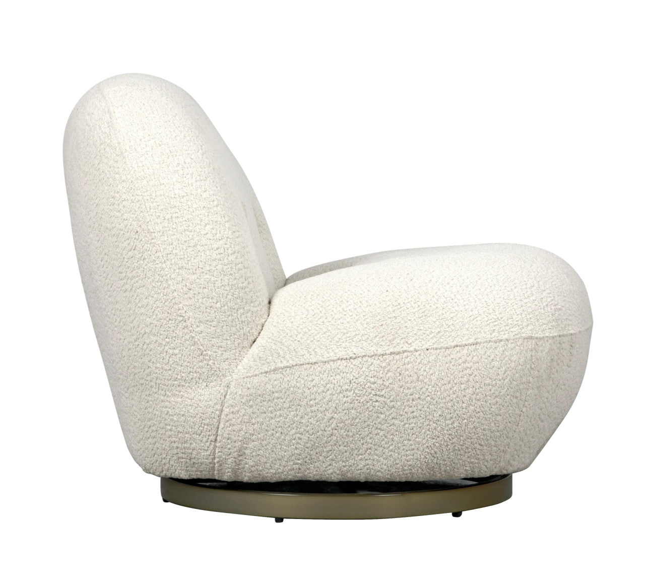 Noir Artemis Chair in Antique Brass and Off White fabric LEA-C0462-01-1D