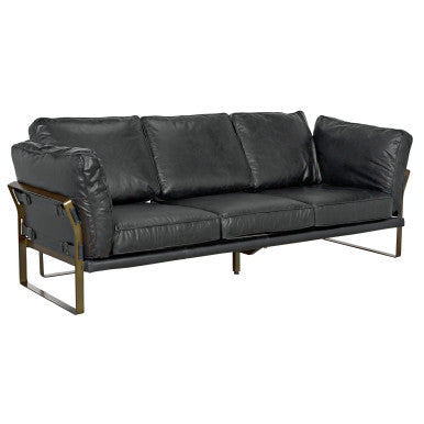 Noir Apollo Sofa in Aged Brass LEA-S0429-3D