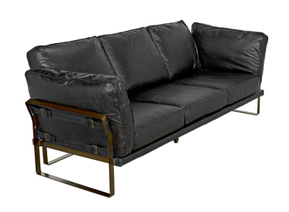 Noir Apollo Sofa in Aged Brass LEA-S0429-3D