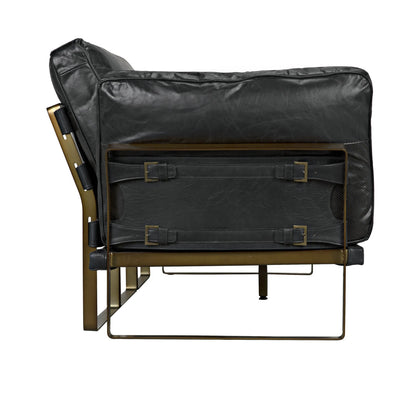 Noir Apollo Sofa in Aged Brass LEA-S0429-3D