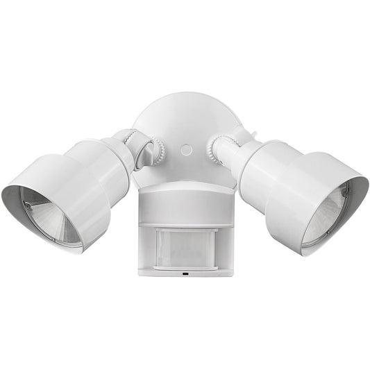 Acclaim Lighting 2-Light White Integrated LED Adjustable Head Floodlight With Motion Sensor in Gloss White LFL2WHM