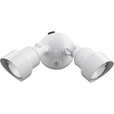 Acclaim Lighting 2-Light White Integrated LED Adjustable Head Floodlight in Gloss White LFL2WH