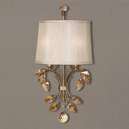 Uttermost Alenya 2 Light Gold Wall Sconce 22487