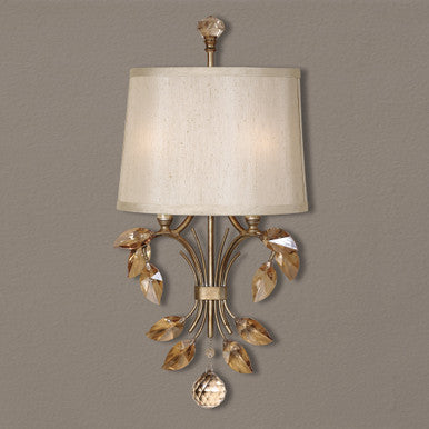 Uttermost Alenya 2 Light Gold Wall Sconce 22487