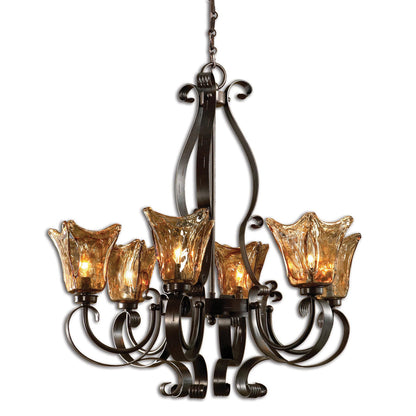 Uttermost Vetraio 6Lt Oil Rubbed Bronze Chandelier 21006