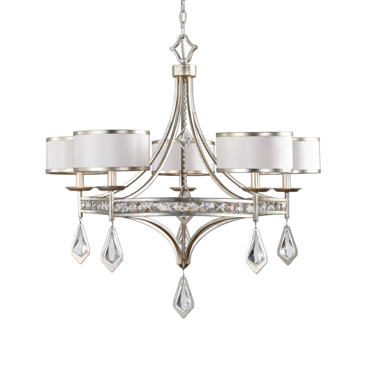 Uttermost Tamworth 5 Light Silver Champagne Chandelier 21268