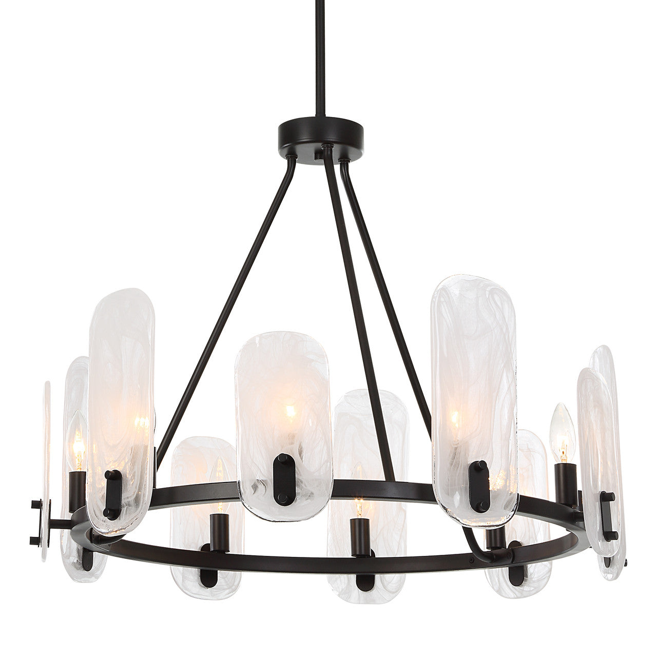 Uttermost Ellipse 10 Light Dark Bronze Chandelier 21381