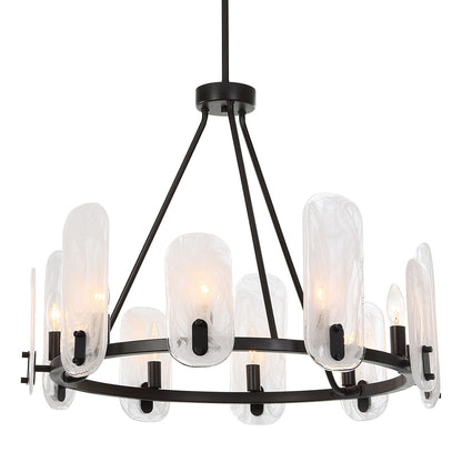 Uttermost Ellipse 10 Light Dark Bronze Chandelier 21381