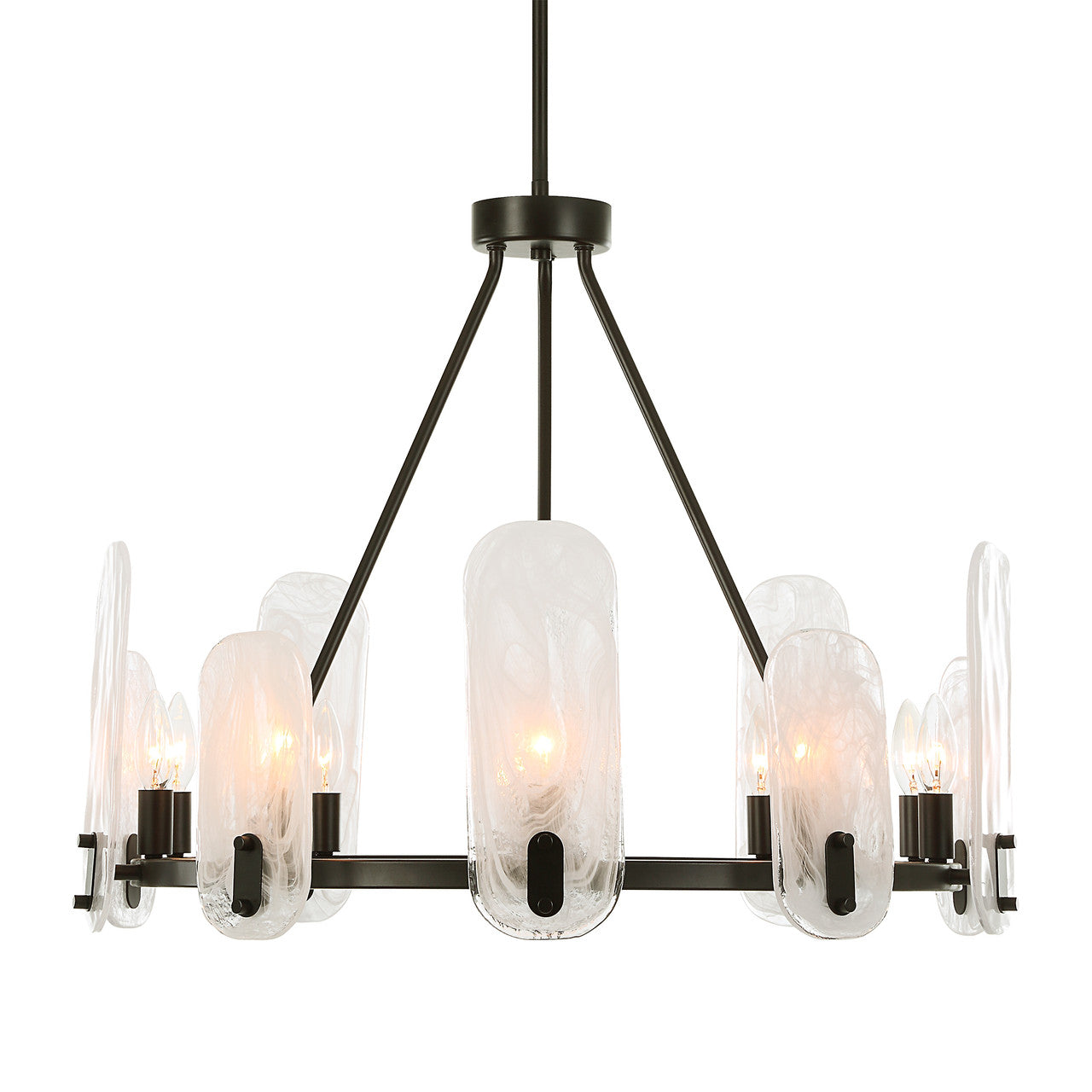 Uttermost Ellipse 10 Light Dark Bronze Chandelier 21381