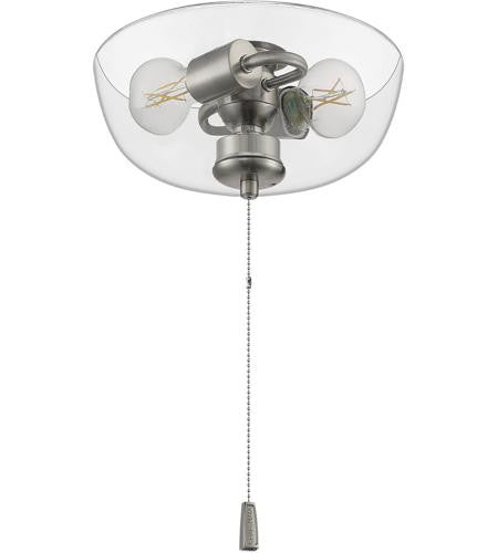 Craftmade 2 Light Clear  Bowl Fan Light Kit in Brushed Polished Nickel in Brushed Polished Nickel LK2902-BNK