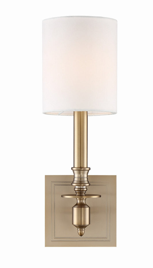 Crystorama Lloyd 1 Light Aged Brass Wall Mount LLO-481-AG