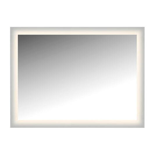 CAL Lighting LED Lighted Mirror Wall Glow Style With Frosted Glass To The Edge, 48" X 36" With Easy Cleat System Mirror LM4WG-C4836