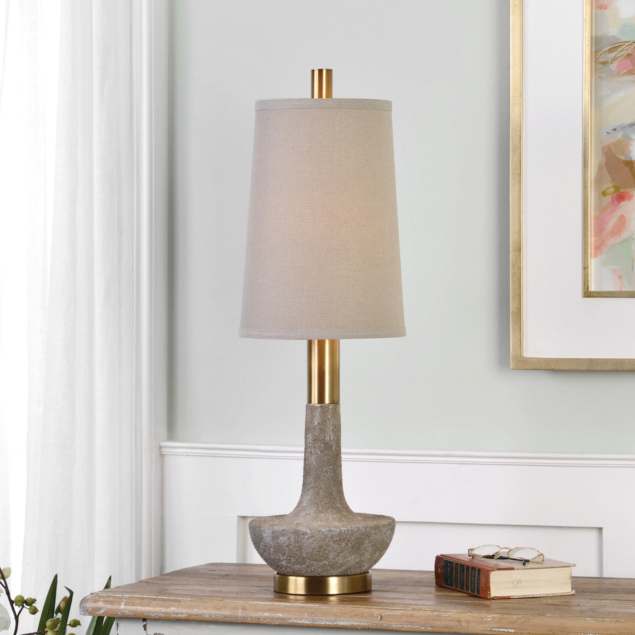 Uttermost Volongo Stone Ivory Buffet Lamp 29211-1