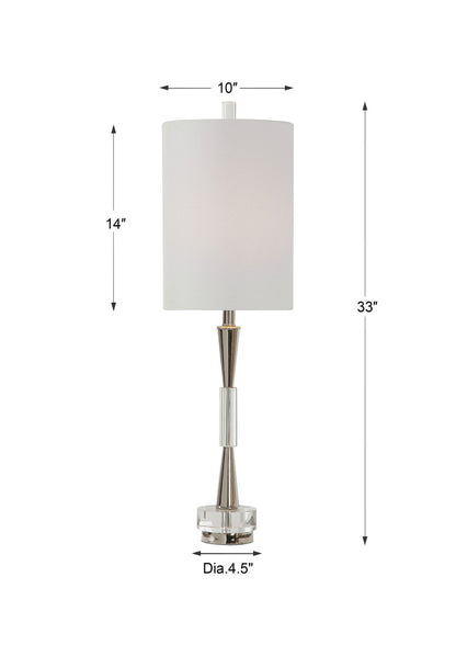 Uttermost Azaria Polished Nickel Buffet Lamp 29734-1