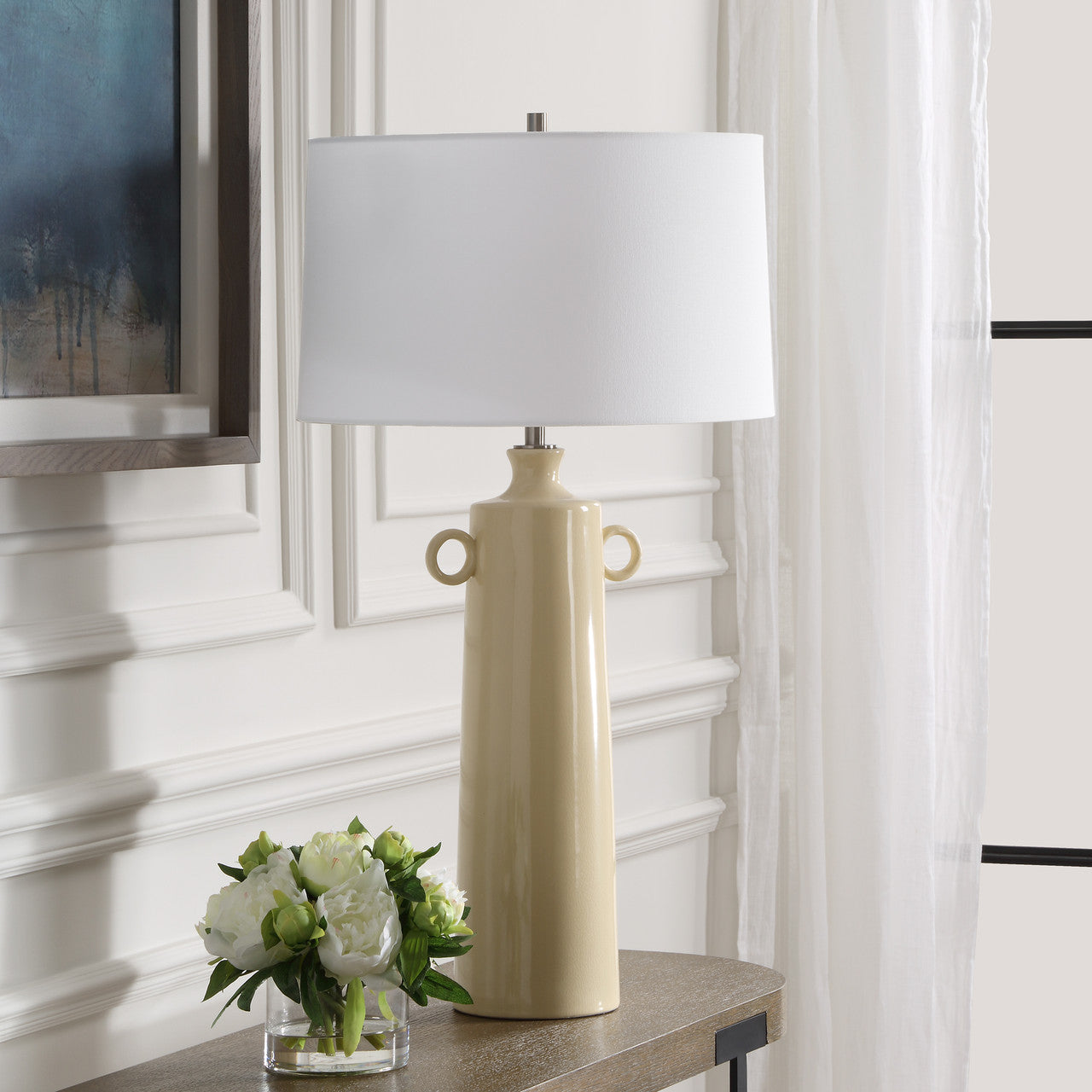 Uttermost Florero Pale Yellow Table Lamp 30397