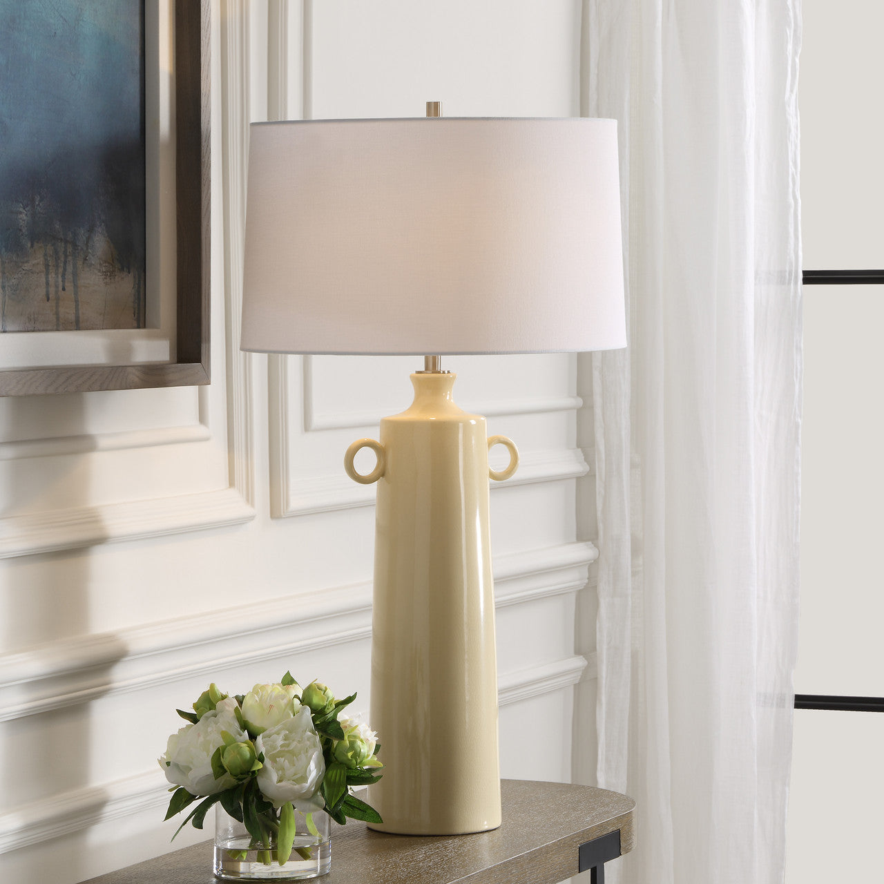 Uttermost Florero Pale Yellow Table Lamp 30397