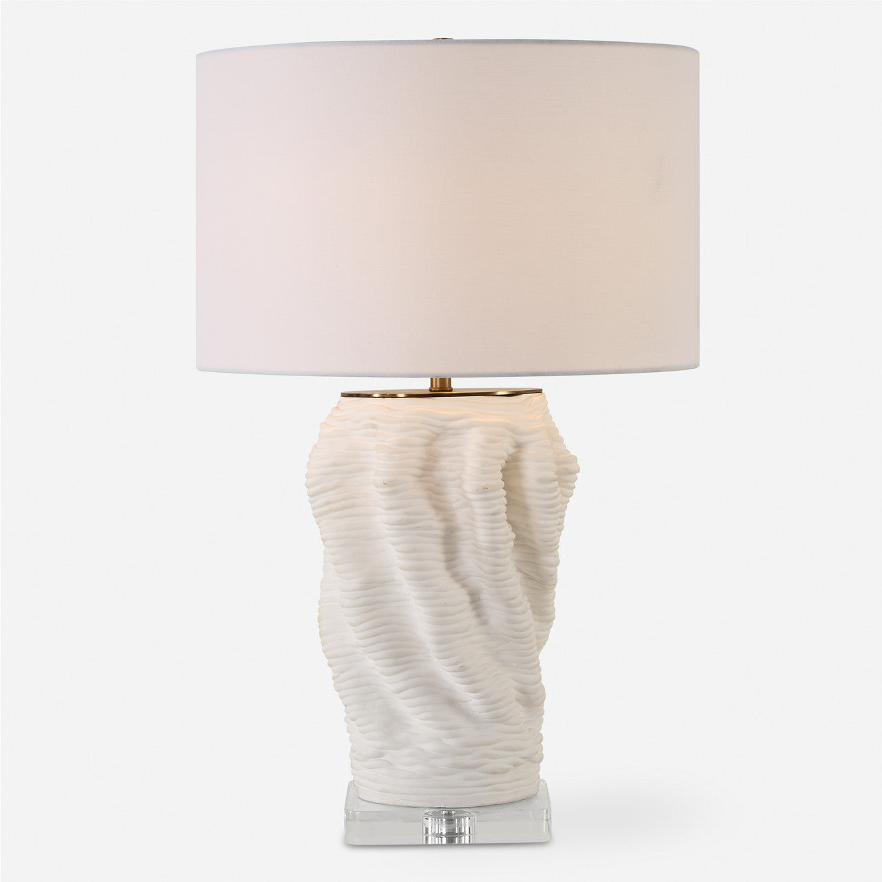 Uttermost Stratified White Table Lamp 30296-1