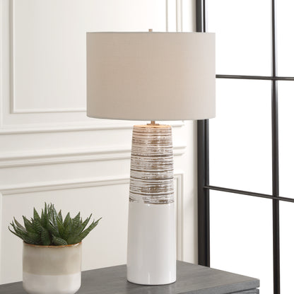 Uttermost Haven White Glaze Table Lamp 30426