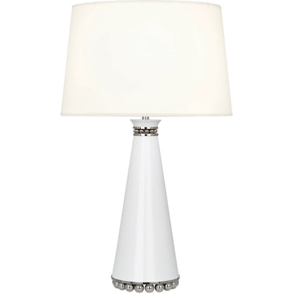 Robert Abbey  Pearl Table Lamp in Lily Lacquered Paint and Polished Nickel Accents LY45X