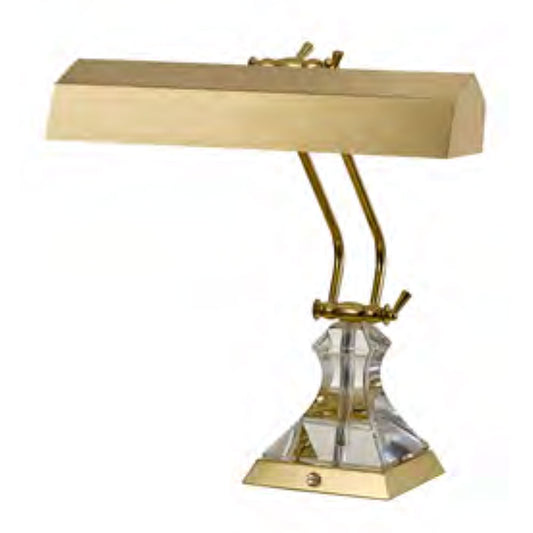 Lite Master Arabella Piano or Desk Lamp in Polished Solid Brass with Crystal T5945PBC