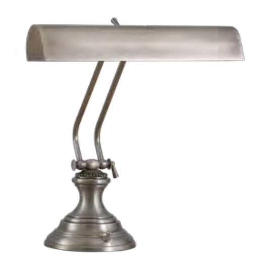 Lite Master Litchfield Piano or Desk Lamp in Antique Nickel on Solid Brass T5932AN