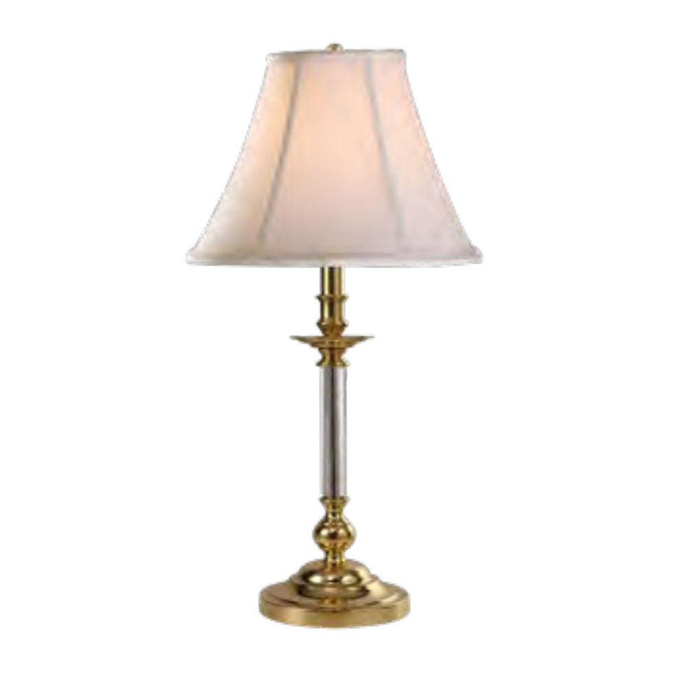 Lite Master Carleigh Table Lamp in Polished Solid Brass with Crystal T4734PB-SL