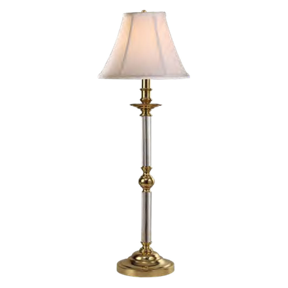 Lite Master Carleigh Table Lamp in Polished Solid Brass with Crystal T4735PB-SL