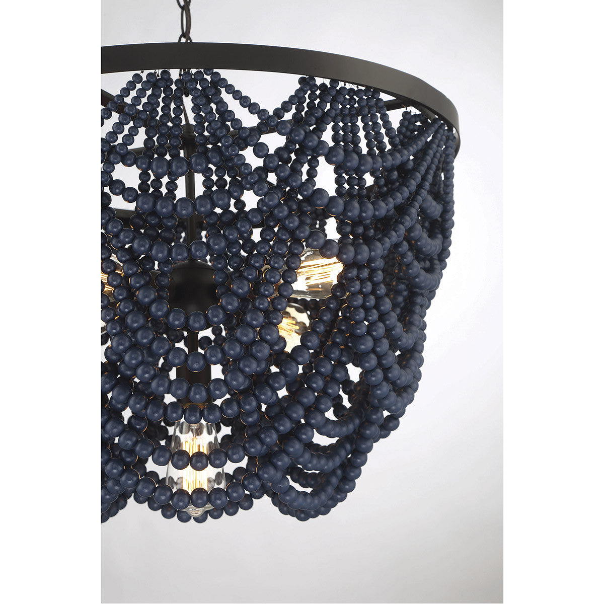 Meridian Lite Trends 5-Light Chandelier in Navy Blue with Oil Rubbed Bronze M100101NBLORB