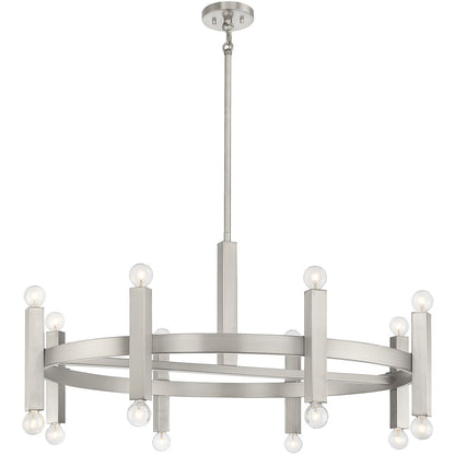 Meridian Lite Trends 16-Light Chandelier in Brushed Nickel M100103BN