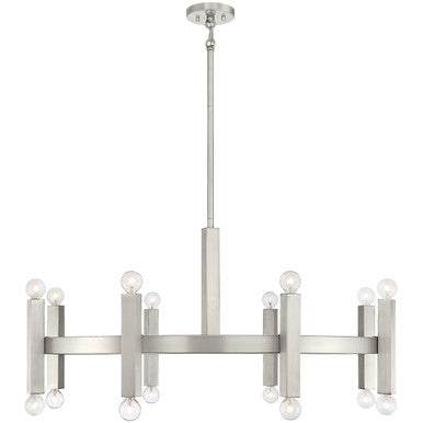 Meridian Lite Trends 16-Light Chandelier in Brushed Nickel M100103BN