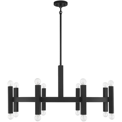 Meridian Lite Trends 16-Light Chandelier in Matte Black M100103MBK