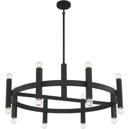 Meridian Lite Trends 16-Light Chandelier in Matte Black M100103MBK