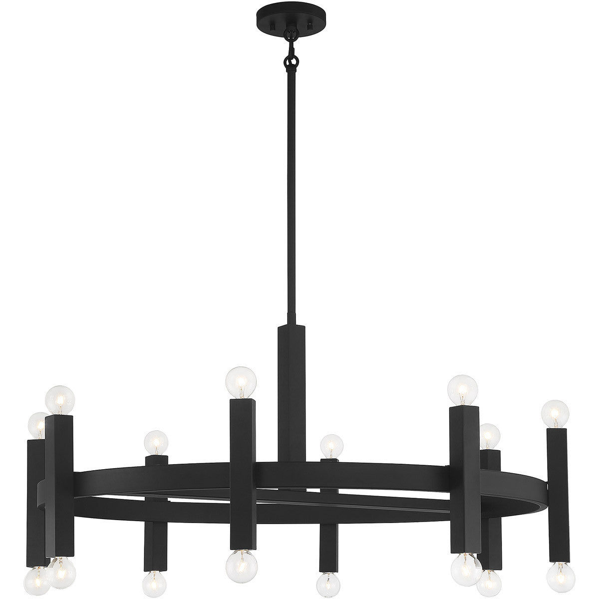 Meridian Lite Trends 16-Light Chandelier in Matte Black M100103MBK