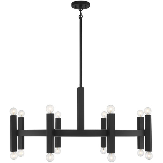 Meridian 16-Light Chandelier in Matte Black M100103MBK