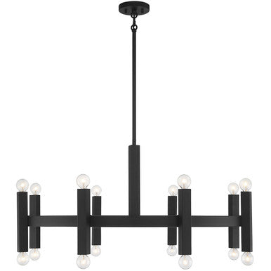 Meridian Lite Trends 16-Light Chandelier in Matte Black M100103MBK