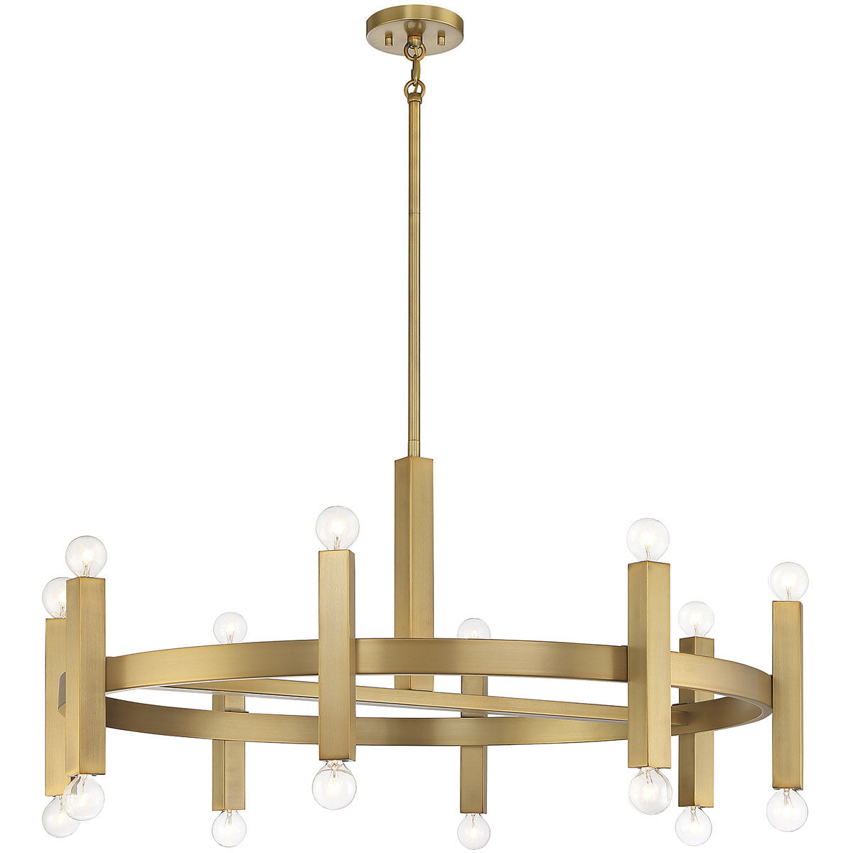 Meridian Lite Trends 16-Light Chandelier in Natural Brass M100103NB