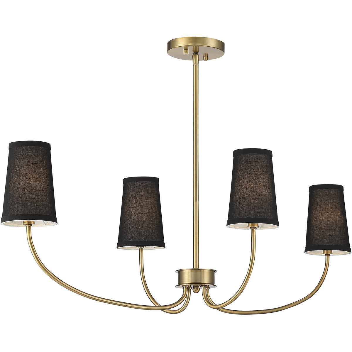 Meridian Lite Trends 4-Light Chandelier in Natural Brass M100104NB