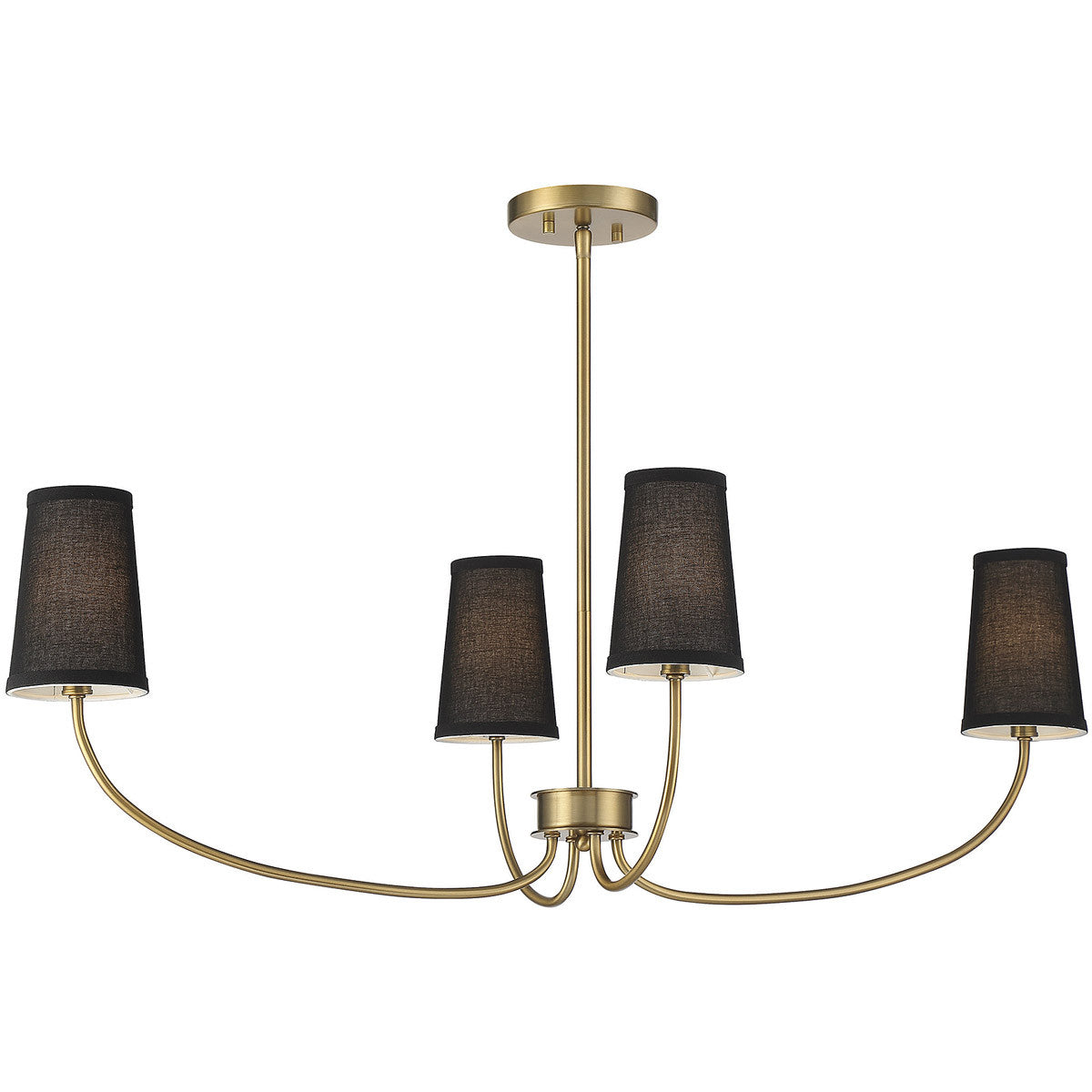 Meridian 4-Light Chandelier in Natural Brass M100104NB