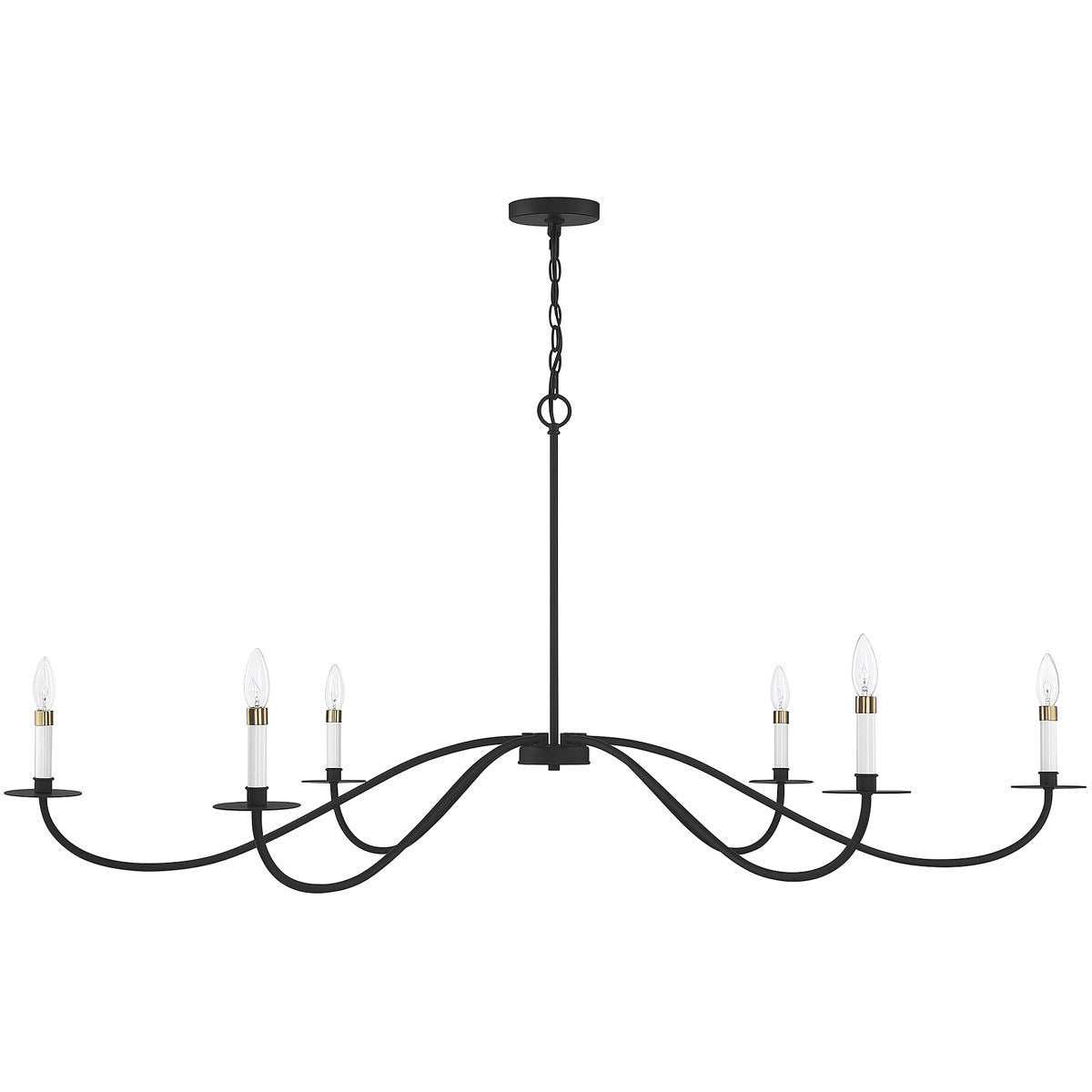 Meridian Lite Trends 6-Light Chandelier in Matte Black M100105MBK