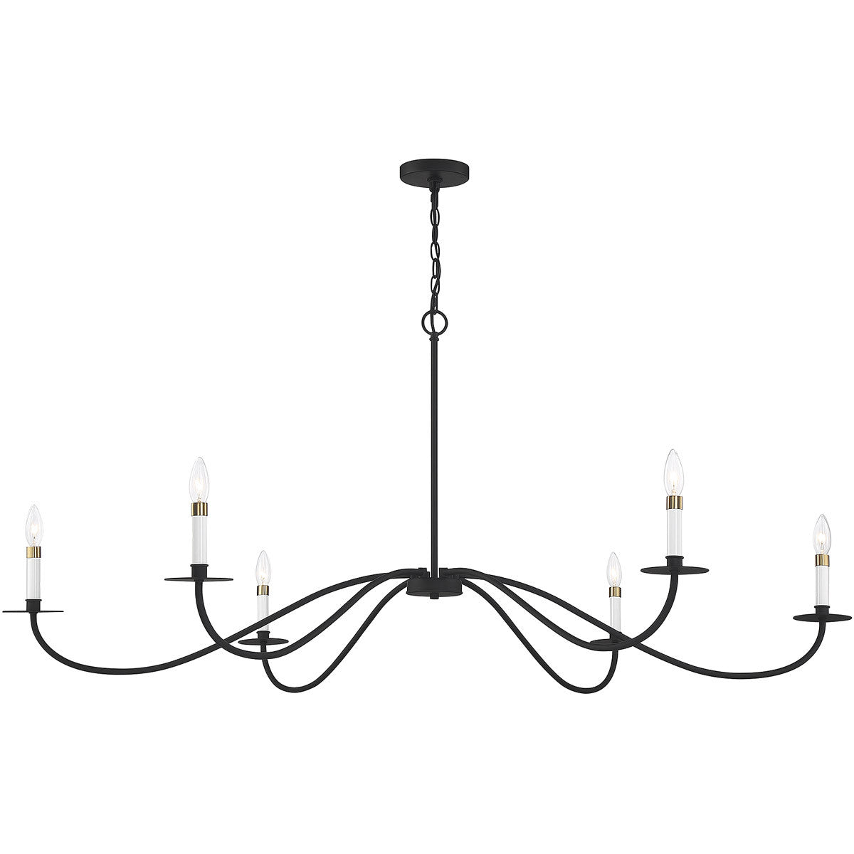 Meridian Lite Trends 6-Light Chandelier in Matte Black M100105MBK