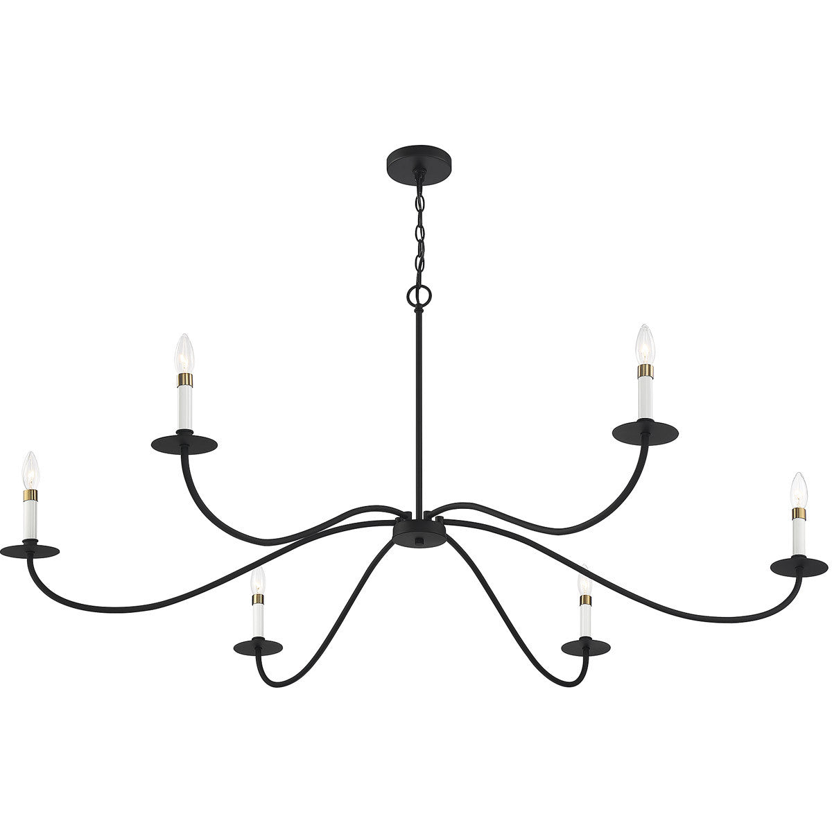 Meridian Lite Trends 6-Light Chandelier in Matte Black M100105MBK