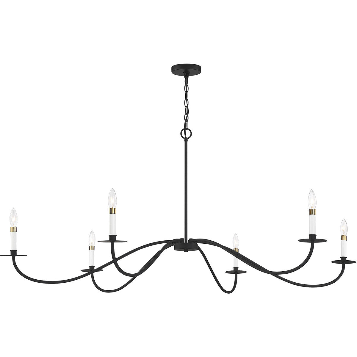 Meridian Lite Trends 6-Light Chandelier in Matte Black M100105MBK