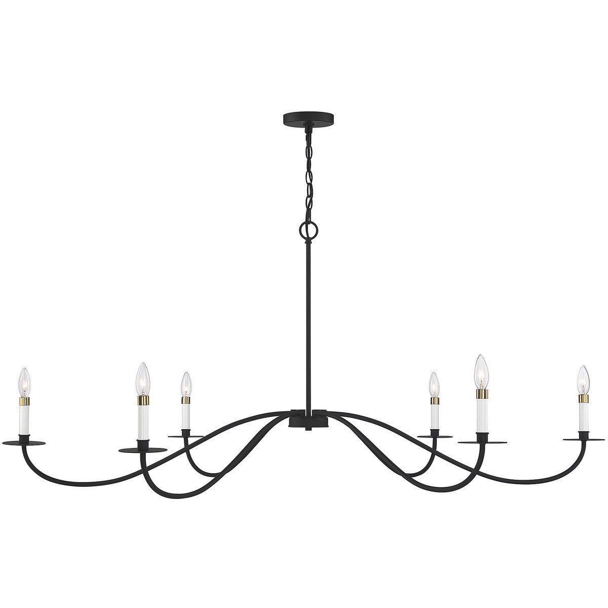 Meridian 6-Light Chandelier in Matte Black M100105MBK